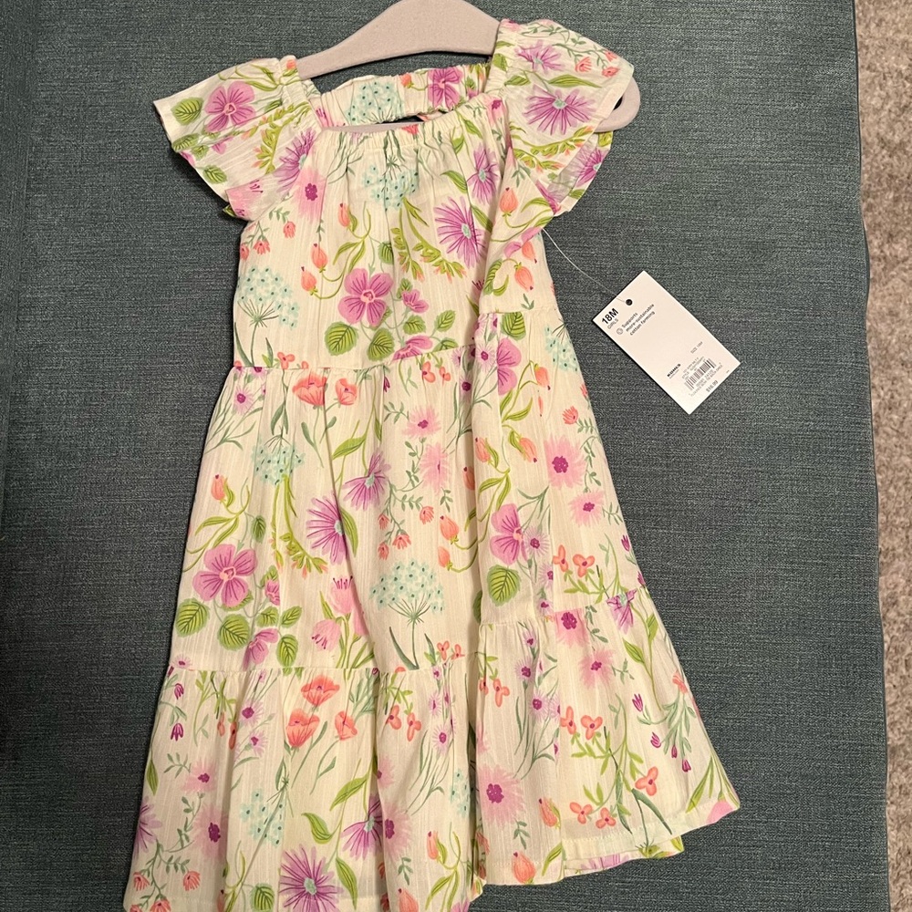 NWT Jumping Beans Kohl's Casual White and Pink Dress